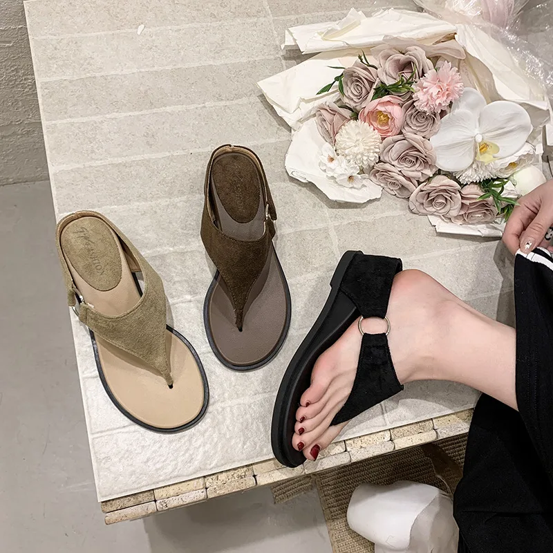 

Women Slippers Summer Pinch Toe Casual Cool Slippers Fashion Wedge Platform Sandals Summer Women's Flip-flops Sandalias De Mujer