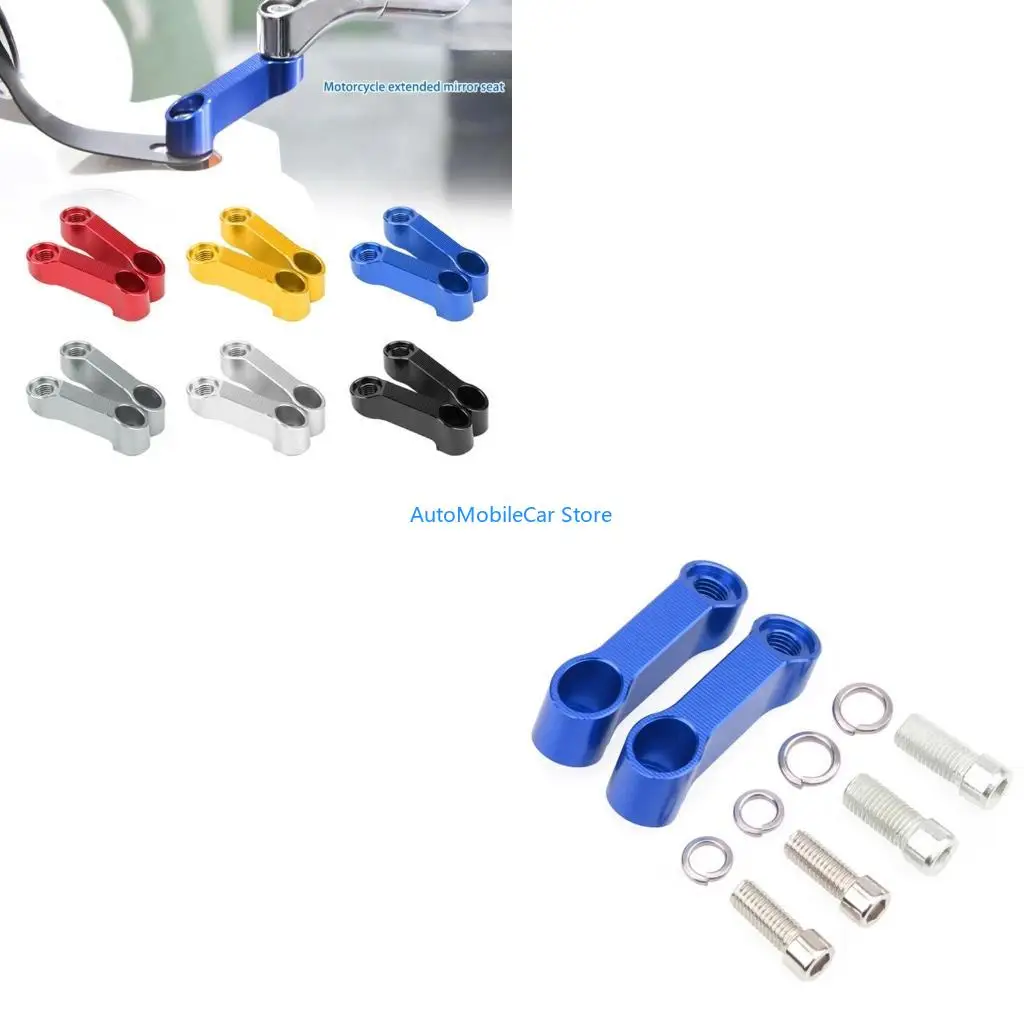 G8TE Motorcycle Rear View Mirror Risers Extension Support Extends Visibility by 35cm