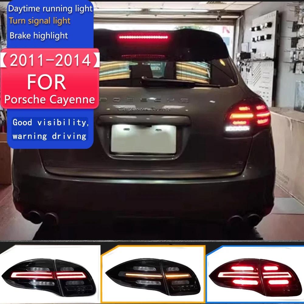 

Car For Porsche Cayenne 2011-2014 Tail Lamp AKD 12V H7 Led Fog Lights DRL Hella Tuning Light Car Accessories Cayenne Rear Lights