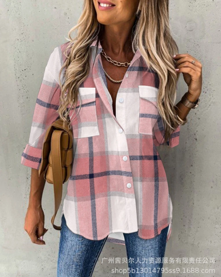 New Fashion for Women Blouses 2024 Spring Summer Casual Simple Irregular Loose Fitting Long Sleeved Lapel Single Piece Shirt Top