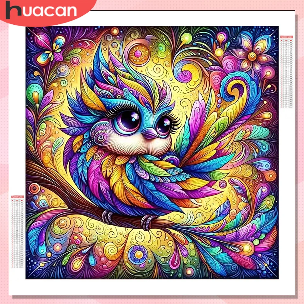 HUACAN Diamond Art Owl Animal Pictures Of Rhinestones Diamon