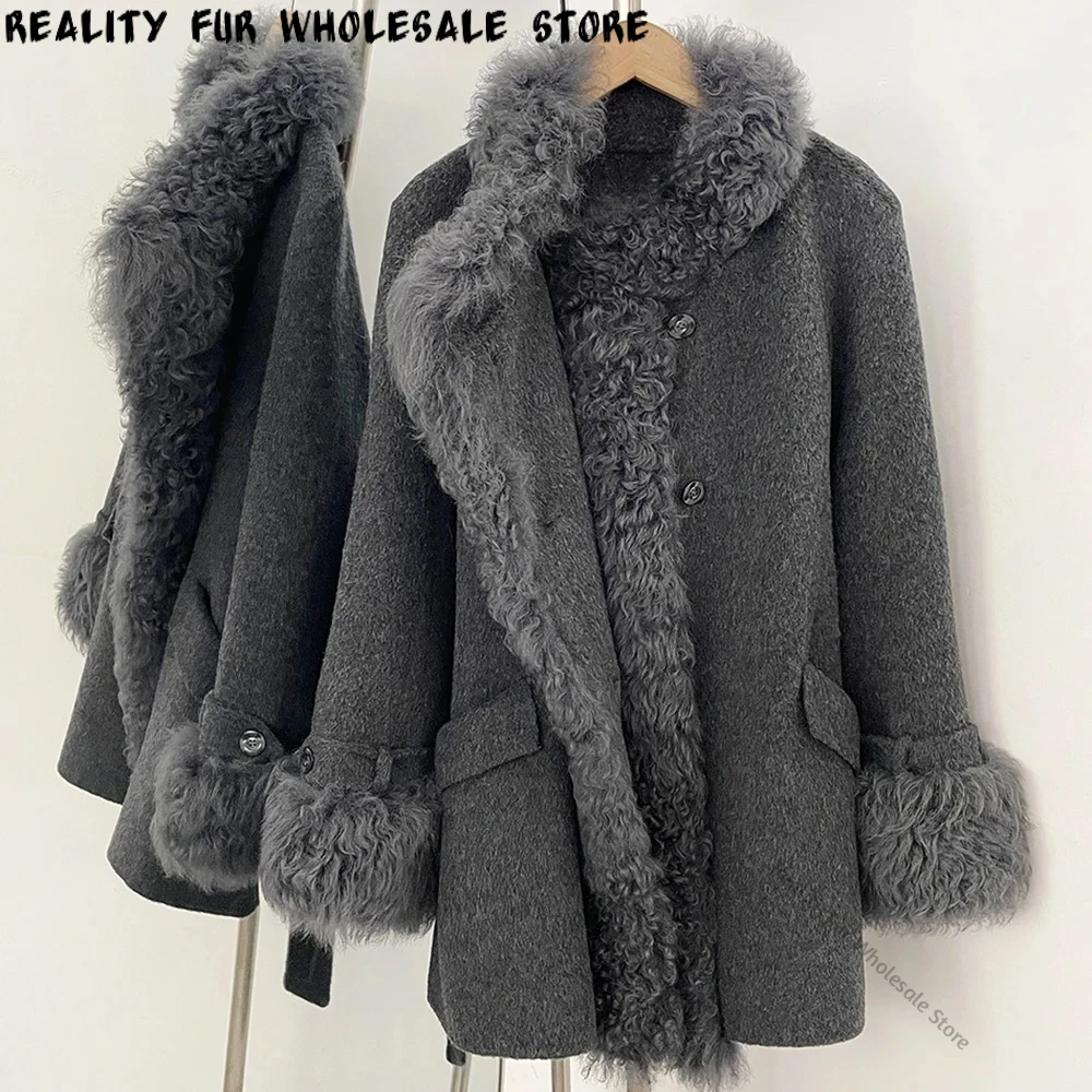 Women Classy Wool Long Overcoat Design Lady Fashion New Arrival Outerwear Outfit for Autumn Winter Cold Weather Daily Occasion