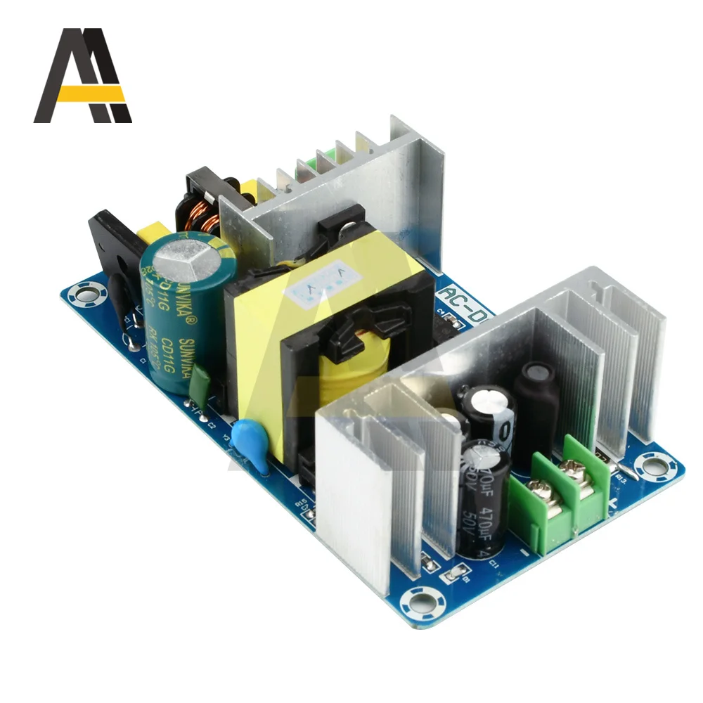 Módulo de fuente de alimentación conmutada de 24V, 6A, 150W, placa de circuito desnuda, sobretensión, sobrecorriente, funciones de protección contra cortocircuitos