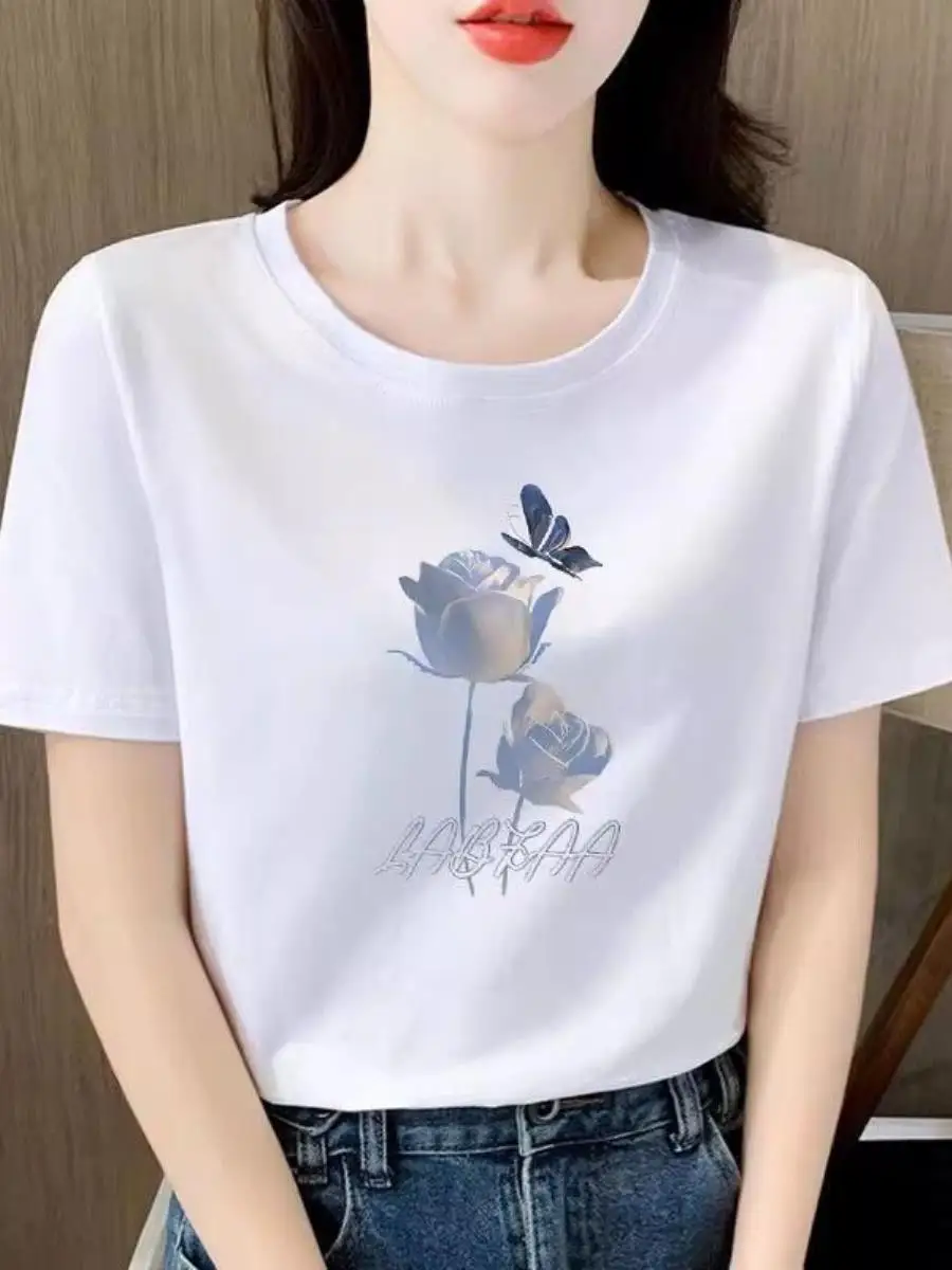camiseta-branca-de-manga-curta-feminina-solta-e-fashion-conjunto-de-duas-pecas-versatil-e-de-qualidade