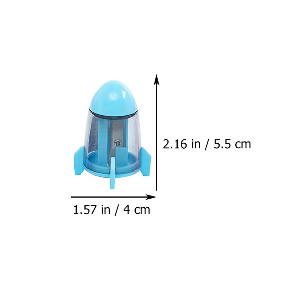 24pcs Rocket Shaped Single Hole Pencil Sharpener Cartoon Plastic Children's Office And School Supplies Student Stationery Supply