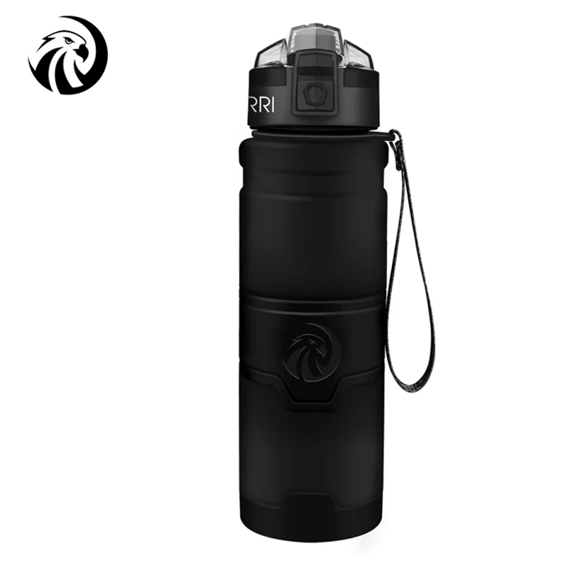 500ML Sports Water Bottle BPA Free Anti-fall Leak-proof Large Capacity Fitness Gym Bottle Tritan Plastic Portable Bottle Water