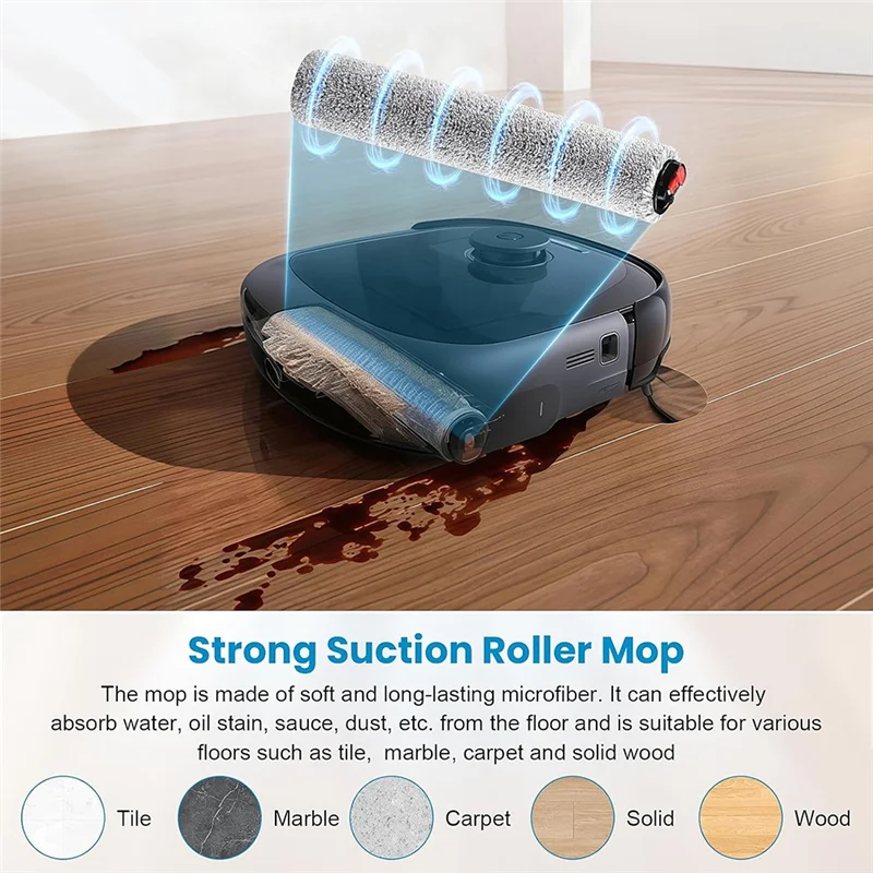 A02V-Juego de bolsas de polvo para fregona con Cepillo Lateral principal (16 uds) para piezas de repuesto de Robot aspirador Eufy E25 Omni/E28 Omni