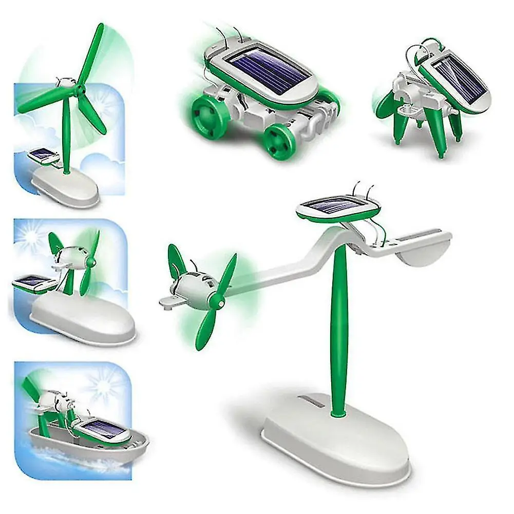 New Toys DIY 6 IN 1 Solar Powered Diy Robotic Kit  Educational   Electric Car Boys Gift  Toy for Kids