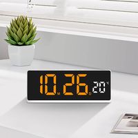 New Wall-mounted Electronic Wall Clock Multi-functional Temperature Digital LED Clocks 12/24H DST Display Table Clock