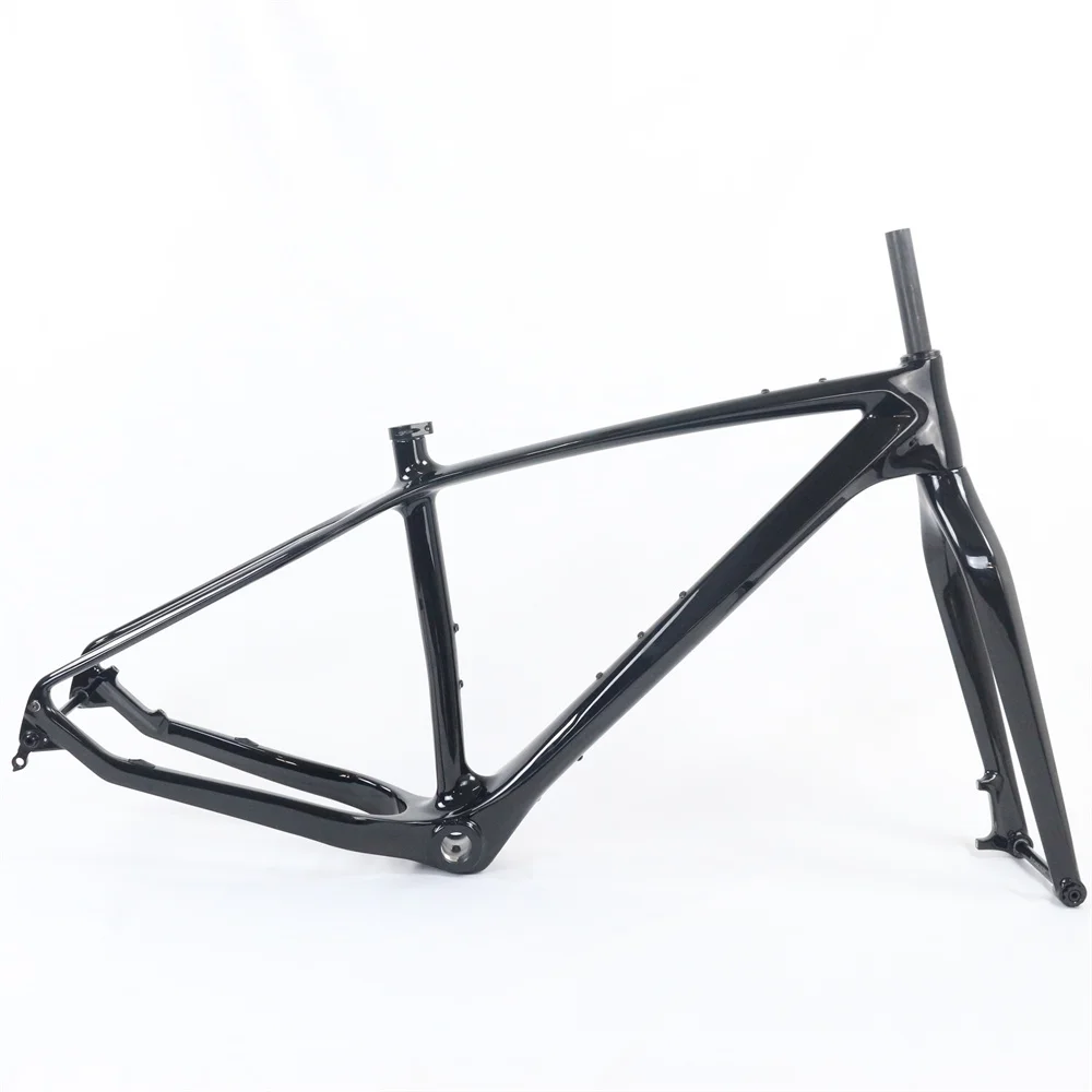 Winow 26er 16/18/20inch Carbon Fat Bike Frame BSA100M 197*12mm Thru Axle With Fork Matte Gloss Carbon Snow MTB Fat Frameset