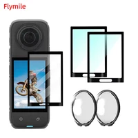 Protector de pantalla para Insta360 X5, película protectora de vidrio para pantalla, Kit Protector de tapa de lente antiarañazos, accesorios para lentes de cámara