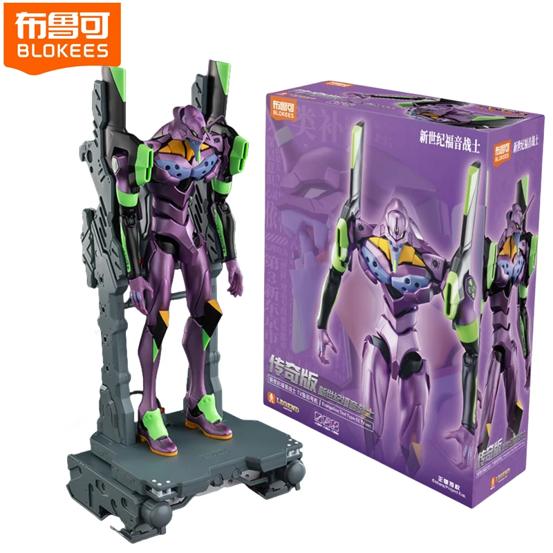 

BLOKEES Original NEON GENESIS EVANGELION-01 EVA TV Version LEGEND EDITION Assembled Action Figure Anime Robot Armor Toys Gift