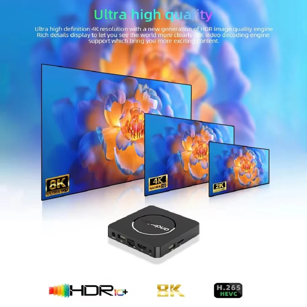 Q10 صندوق التلفزيون الذكي العالمي الأصلي ATV Ram 4GB 8GB Rom 64GB 128GB Dual Wifi 2.4G & 5G 8K Video 4K Google Voice Fast Set Top Box