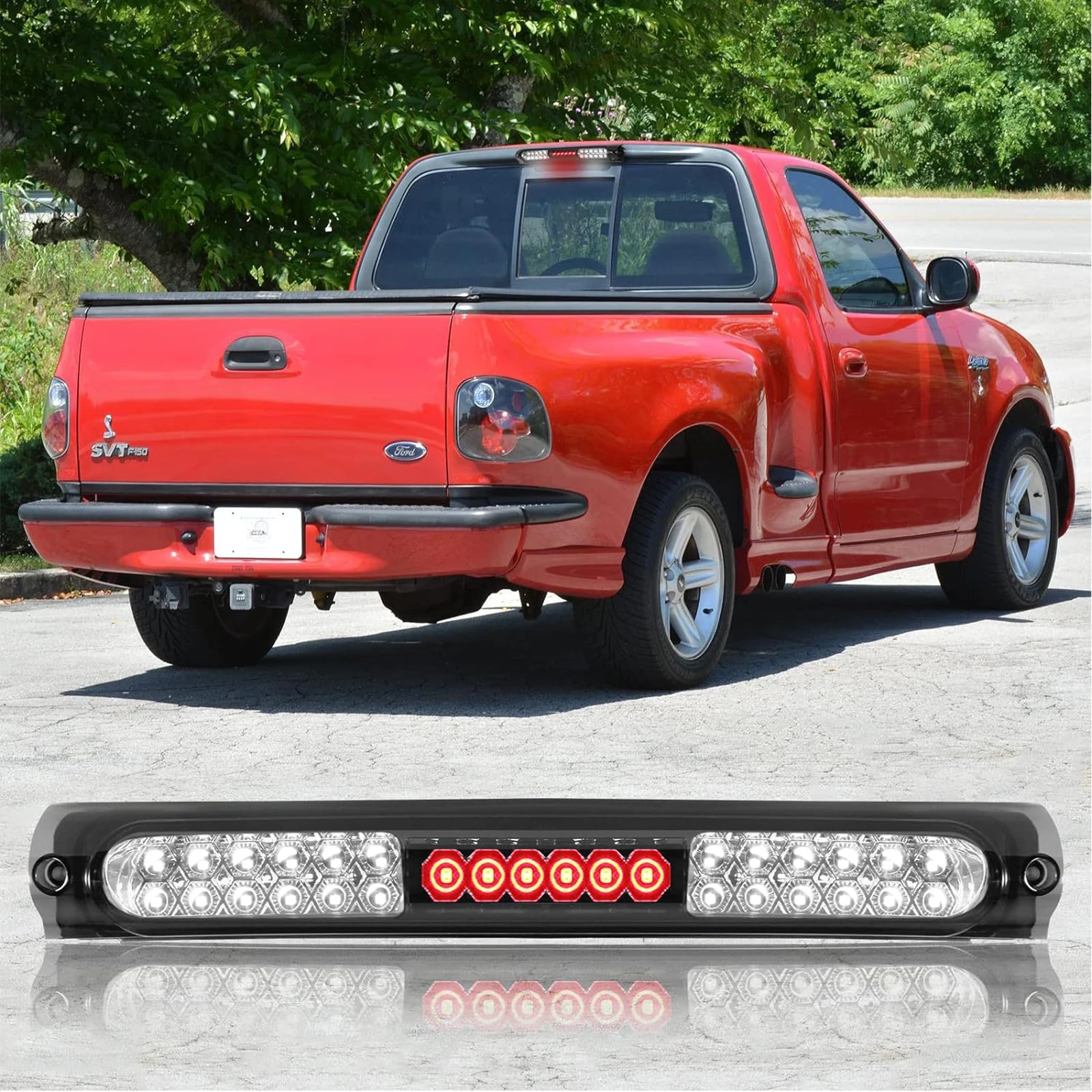 LED 3rd Brake Light High Mount Rear Tail Stop Light Cargo Lamp Red White Fit for Ford F-150 1997-2003  2004 Ford F-150 Heritage