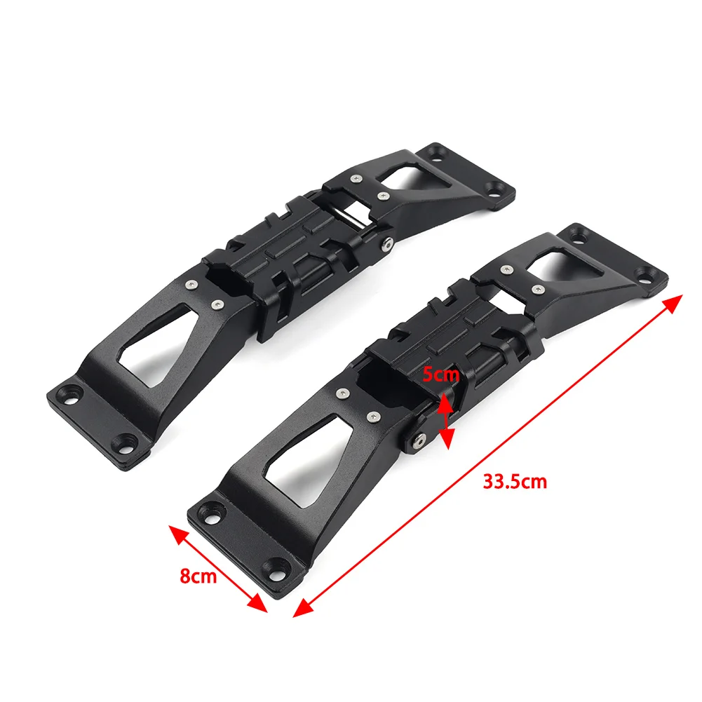 2 Pcs Car Door Hinge Step Foot Pegs Pedal Black Steel For Jeep Wrangler JL Gladiator JT