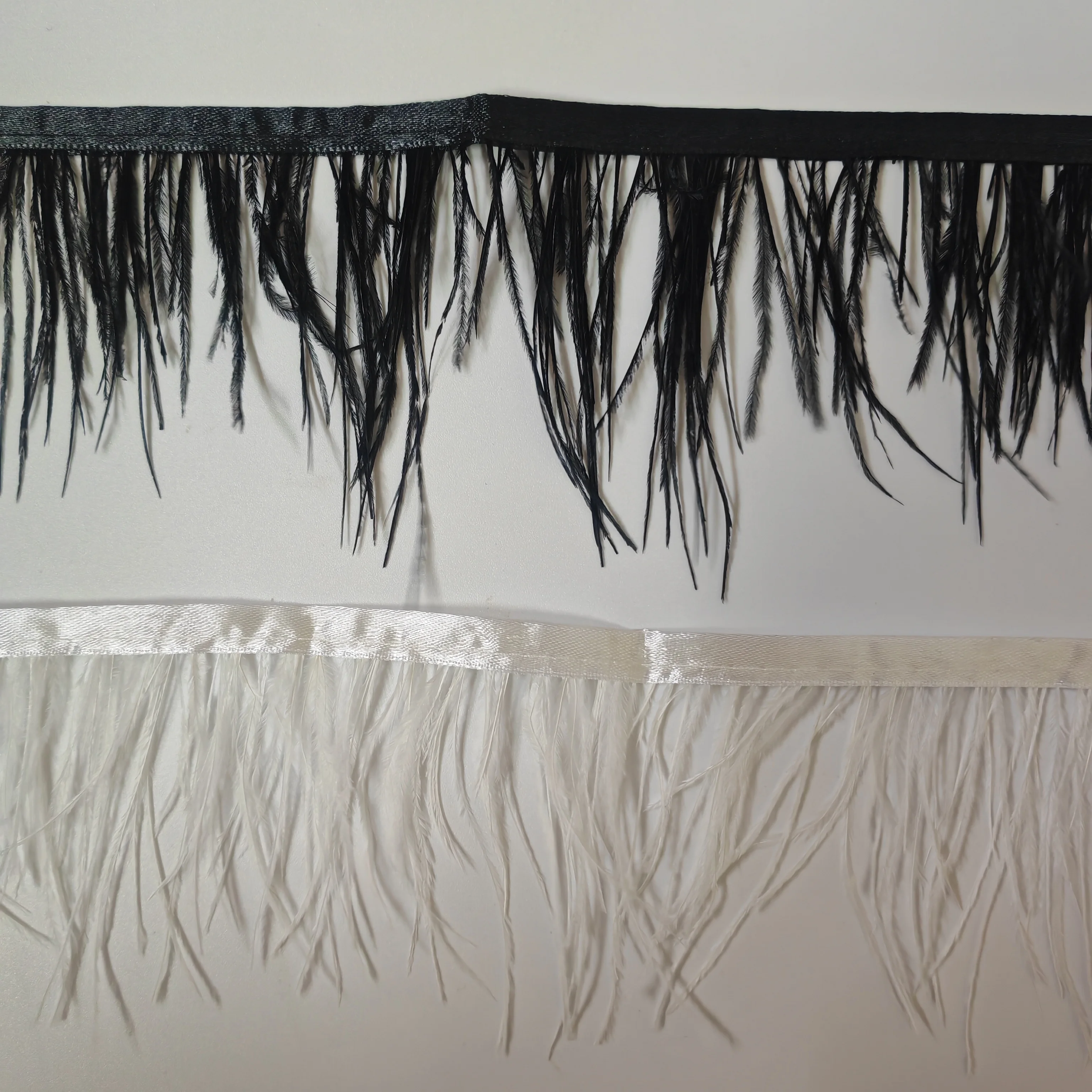 Black Ostrich Feather Fringe T - Fringe Ribbon Sewing ulasan dan harga