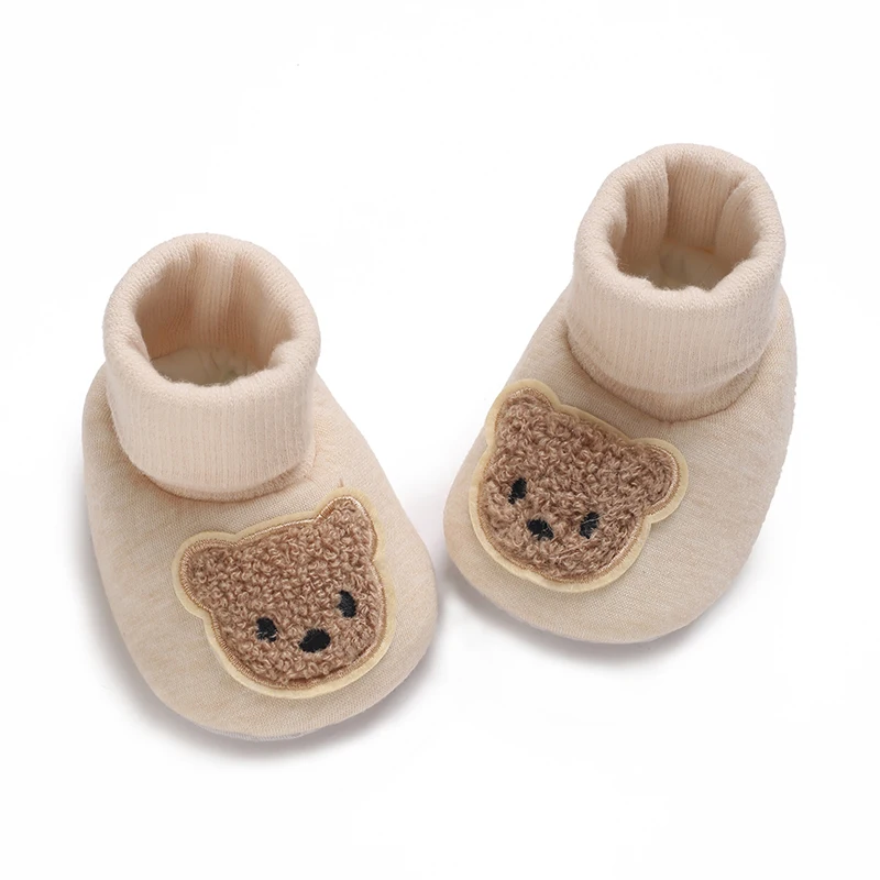 Cute Winter Newborn Cotton Shoes Outdoor Anti Slip And Warm Baby Walking Shoes Children\'s Plush Snow Boots