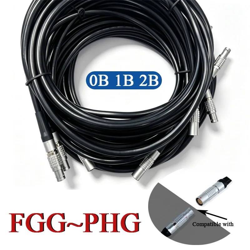 2Pin FGG to PHG Compatible REMO Aviation Plug Cable 0B 1B 2B Push-pull Self-locking Connector 3Pin-8Pin REMO Plug Extension Wire