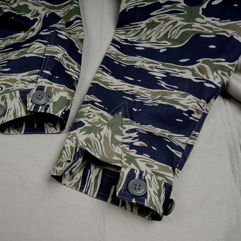 USMC Vietnam US Tiger Stripe Camo Jacket TCU Tops Sarga Ropa vintage Tigerstripe Camuflaje