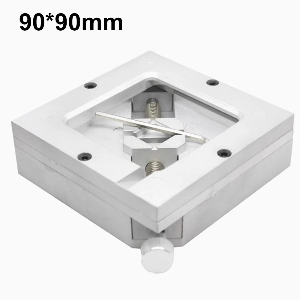 BGA Reballing Kit 90mm Reball Station Fixture Jig With 10PCS 14pcs Universal Stencil Templates PCB Repair Soldering Kit