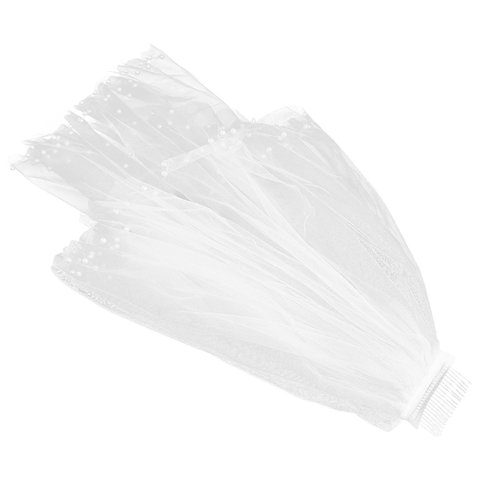 

Bride Wedding Veil White Double Layered Lace Trim Short Bridal Headpiece With Comb Elegant Veil For Women Wedding Bridal