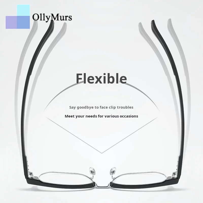 OLLYMURS мужские оптические очки по рецепту с защитой от синего света, фотохромные очки, модные ретро очки большого размера BD3005ZM 150