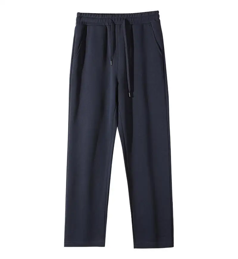 Sleeping Pants Spring Autumn Style Men's Solid Color Loose Pants Wear-resistant High-Elastic Straight-Low-On Flat-On Trousers