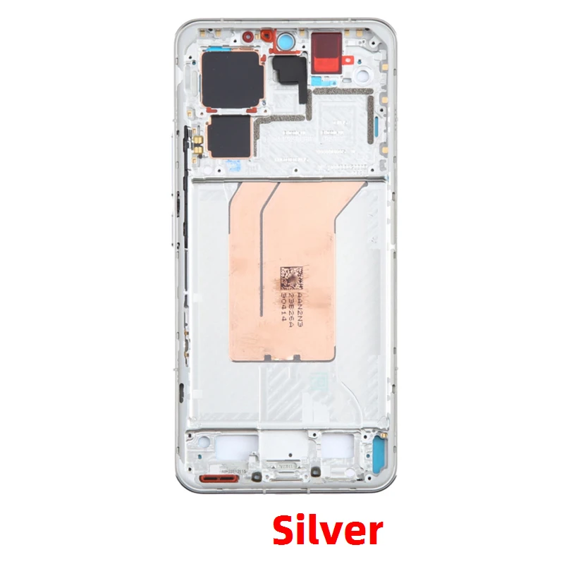 Quadro frontal lcd para xiaomi 14 pro, moldura intermediária + botões laterais mi14 pro, peças de reparo