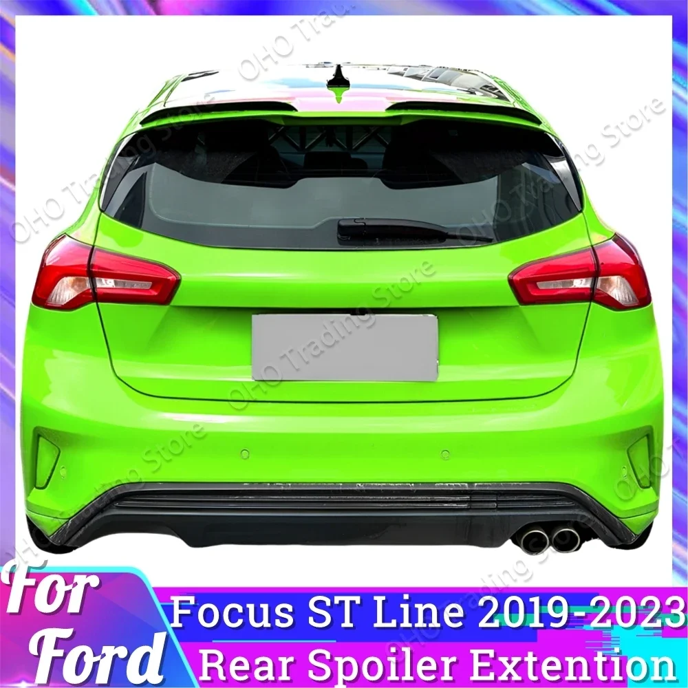 Maxton Style Trunk Roof Spoiler Extension Flaps For Ford Focus MK4 ST-Line Hatchback 2018-2023 Rear Wing Body Kits Tuning