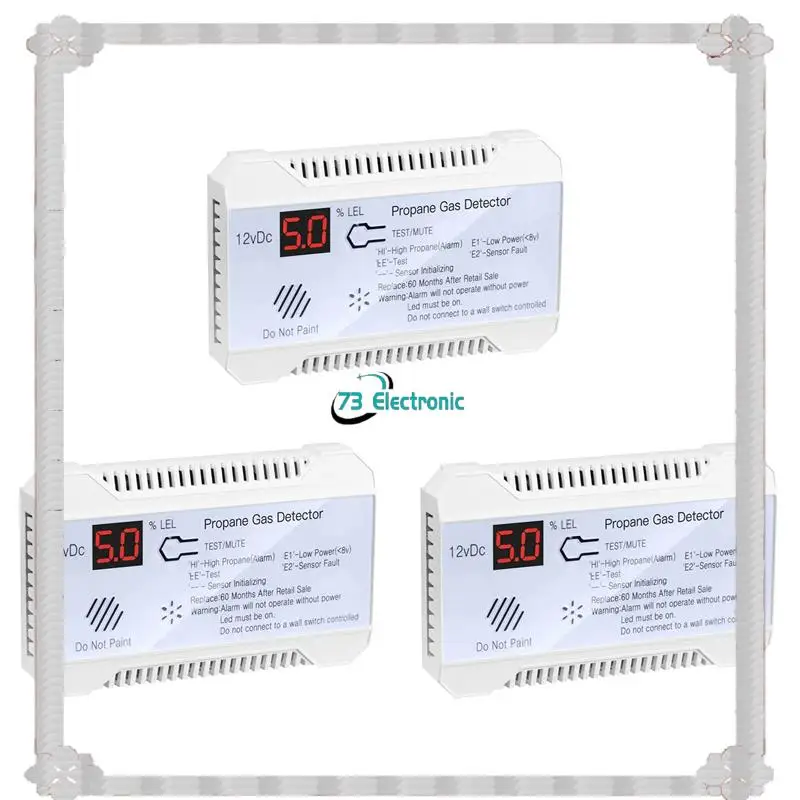 24-Hour Delivery 3X Propane Detector 12V LPG Natural Gas Sensor Leak Alarm 85DB Siren For Car RV Home Digital Propane Tester Met