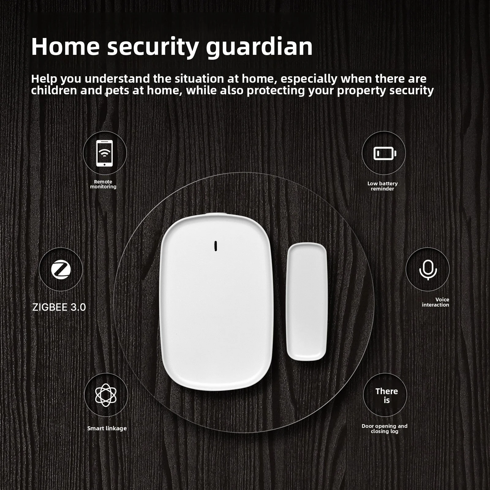 Zigbee Sensor inteligente de puertas y ventanas Graffiti Home Freestick Sensor de puertas y ventanas aplicación remota Control cronometrado seguridad inteligente