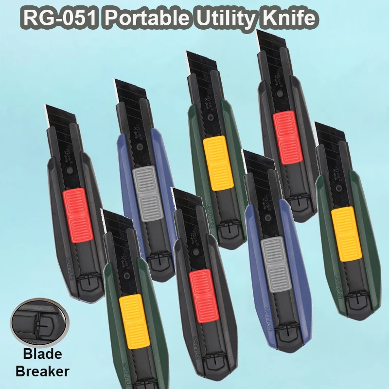 

RG-051 Маленький художественный нож SK5 Набор лезвий Упаковка Распаковка Экспресс-резак Безопасный практичный карманный инструмент для офиса Домашняя резка