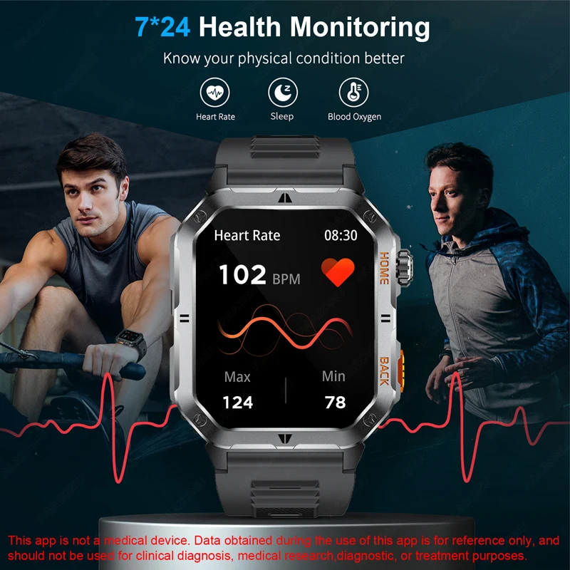 2025 New Smart Watch Men 1000mAh Ultra Large Battery 3ATM Professional Waterproof 2.01" HD Display Outdoor Sports Smartwatch Men - Image 4