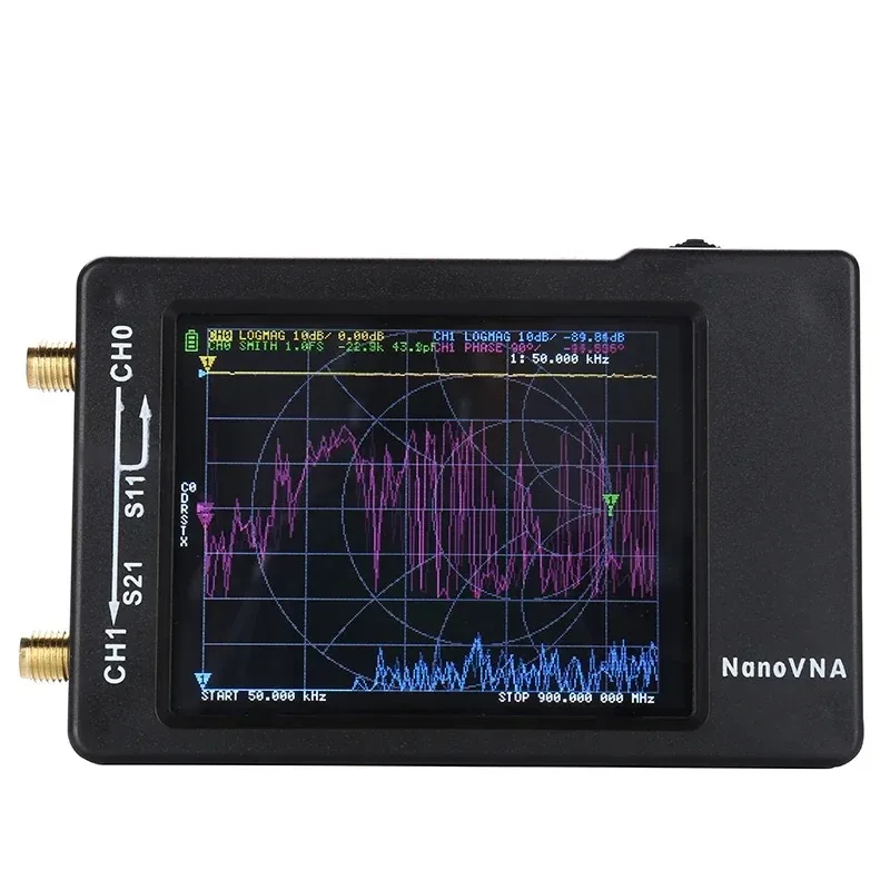 NanoVNA-H 1,5 GHz tragbarer Vektor-Netzwerkanalysator mit 2,8-Zoll-LCD, HF/VHF/UHF/UV-Antennenanalysator, Spektrumanalysator und SD-Kartensteckplatz