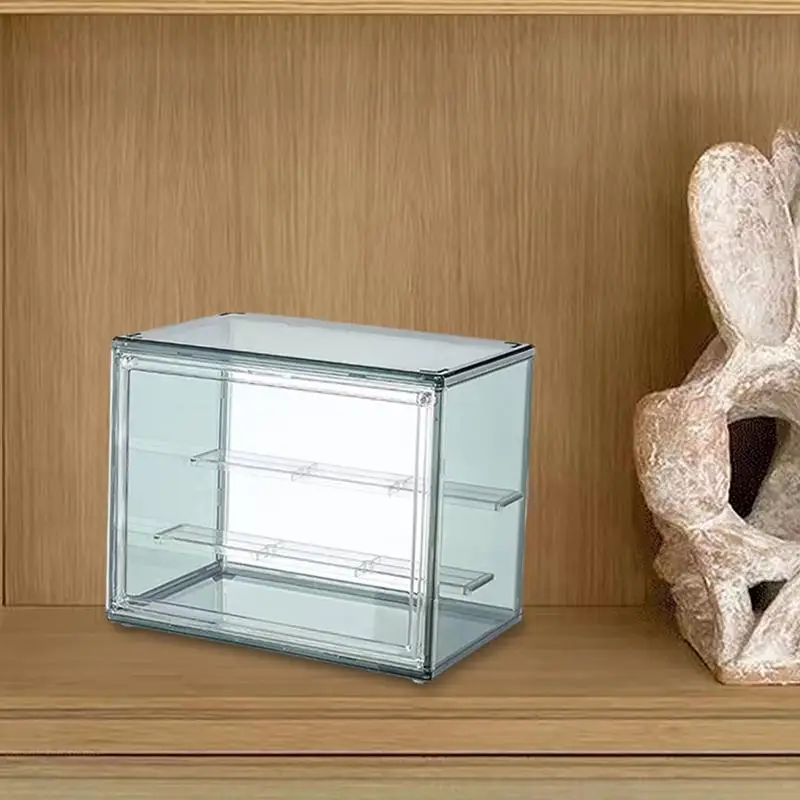 Caso de exibição clara para Figuras, bancada Display Storage Box, Dustproof Showcase, Estátua Organizador, Collectibles