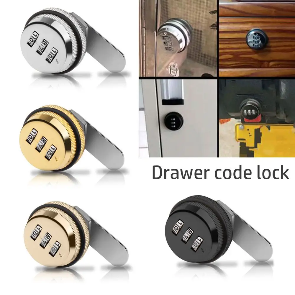 20mm Smart Cam Code Lock 3 Digit Combination Password Box Lock for Mailbox Cabinet Door Security