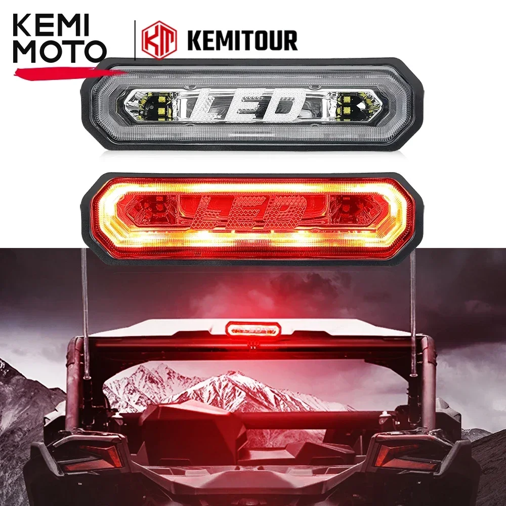 

KEMIMOTO 1.65-2" UTV Chase LED Tail Light 5 Modes Brake Light For Can Am Maverick X3 Compatible with Polaris RZR 1000 XP 800 900