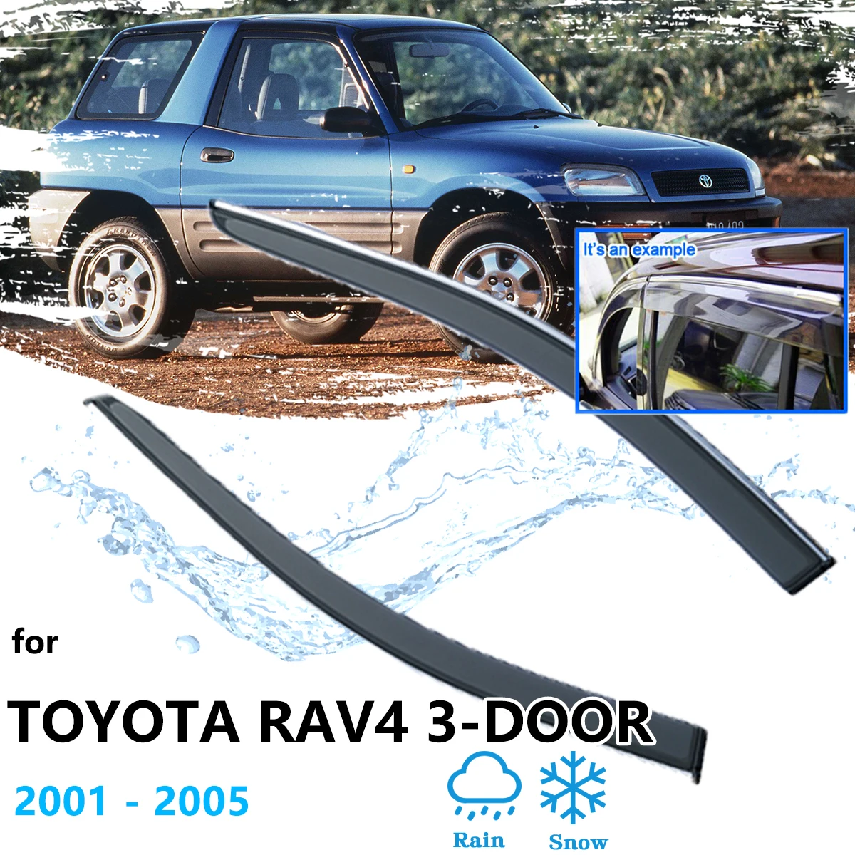 Visor Sun Rain for Toyota RAV4 RAV 4 XA20 3-Door 2001 2002 2003 2004 2005 Vent Guard Deflector Window Cover Tent Car Accessories