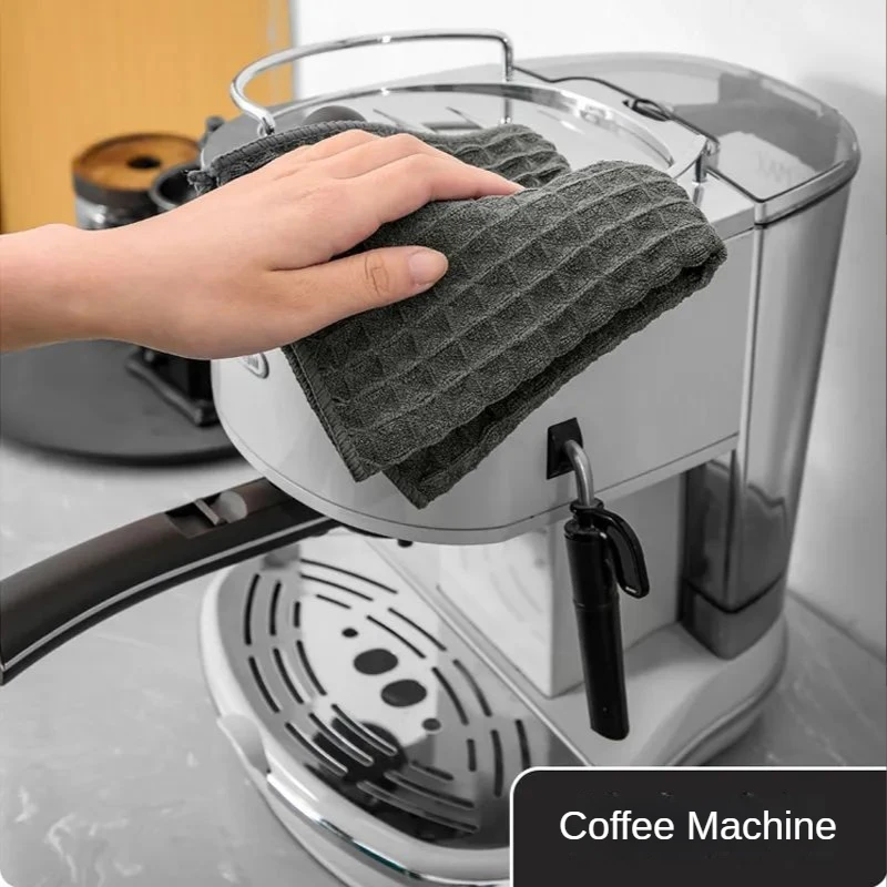 Large waffle rag kitchen household cleaning micron fiber absorbent dishcloth scouring cloth cleaning cloth rag