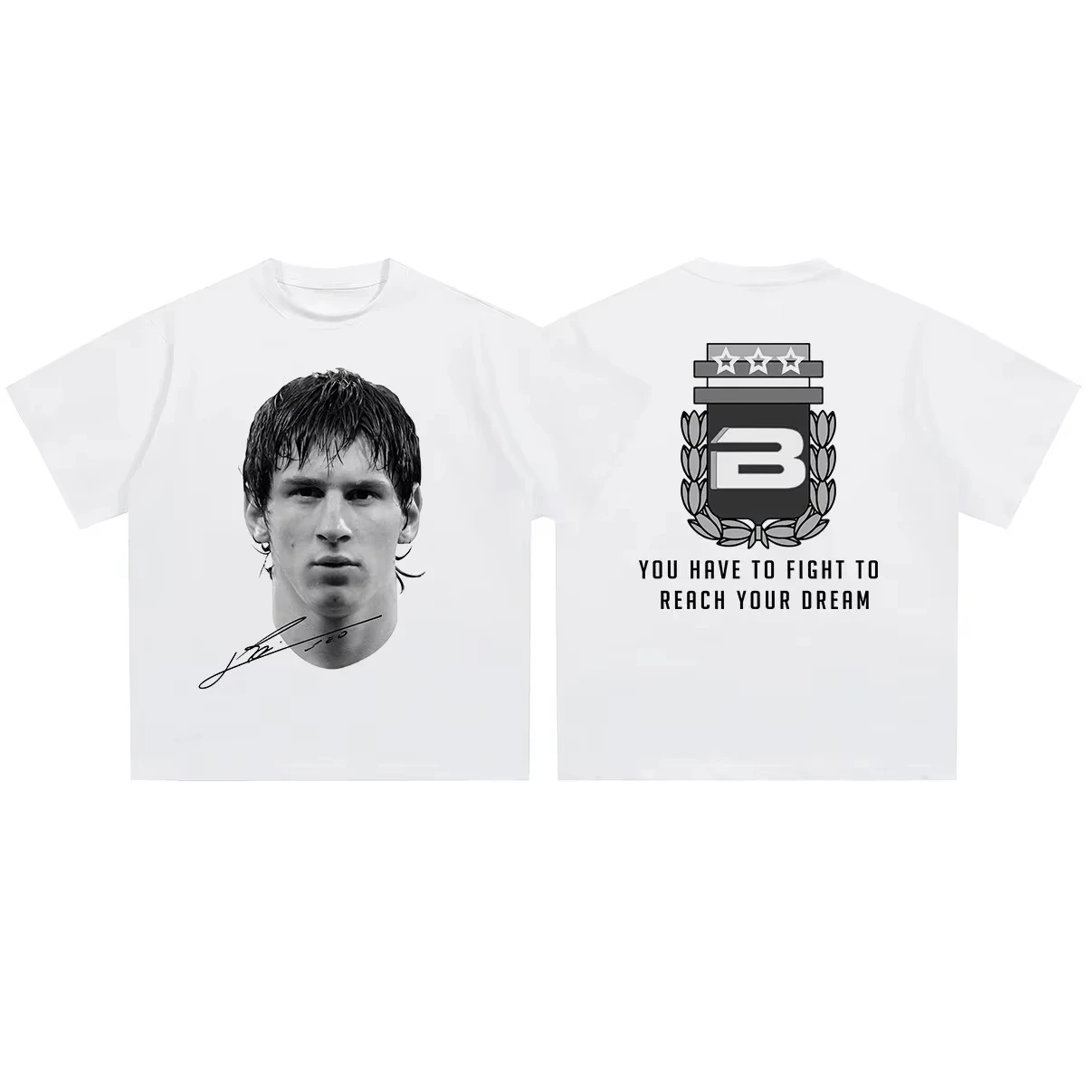 Cristiano Ronaldo Neymar American Football Star Print Cotton Short-sleeved T-shirt Women Clothing Print Fashion Men Oversize Tee view 4
