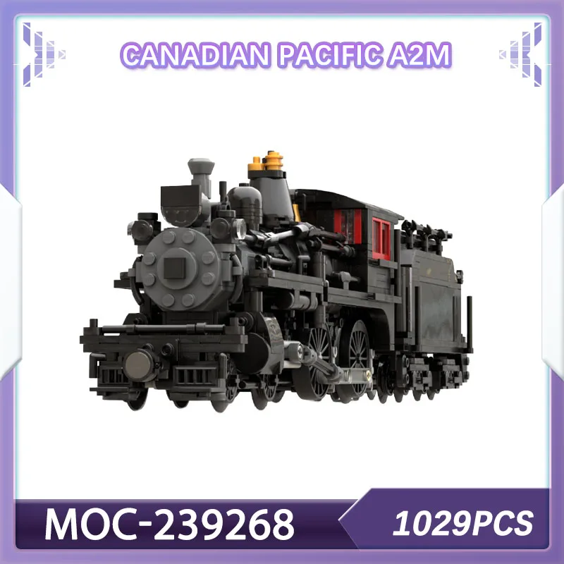 

Building blocks set 1:48 Canadian Pacific A2m 4-4-0 “American” MOC-239268 model Steam train bricks Decoration Christmas gi