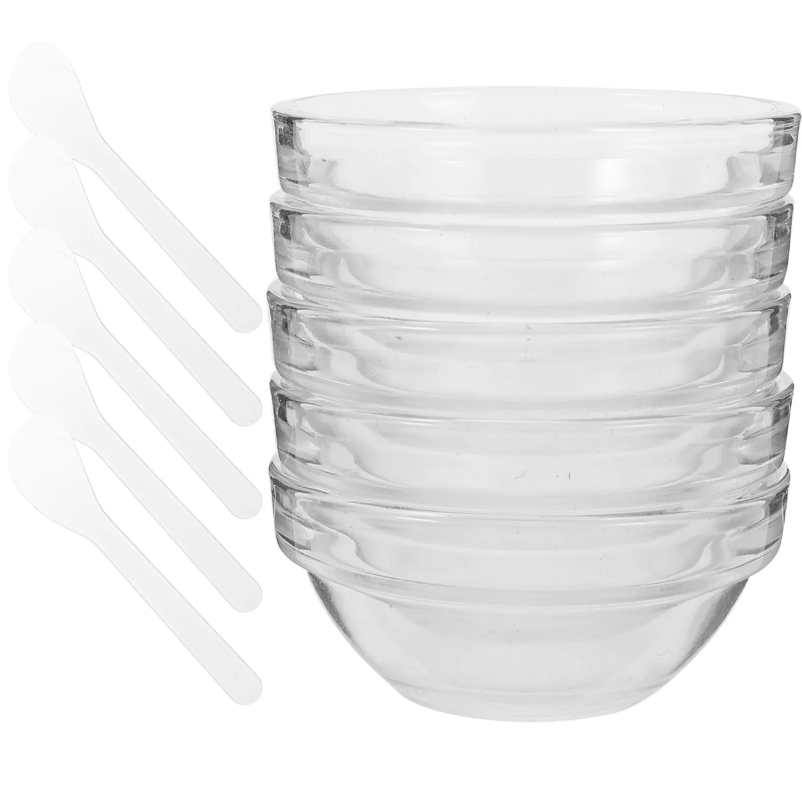 1Set Premium Glass Mixing Bowl Set for DIY Face Mask Making Multifunctional Beauty Mask Bowl Skincare Spa Tool Eco Friendly Safe