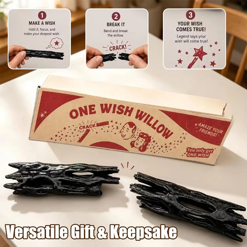 1Pcs Wish Willow Stick with Box, 3D Printed Wishing Willow Wish-Making Snap Stick, Breakable Magic Lucky Charm for Spiritual image 5