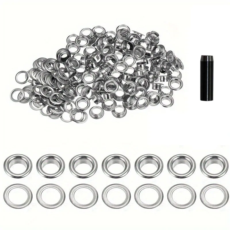 Austauschbare Formen, 600-teiliges Ösenstanzer-Set, Hochleistungswerkzeug mit Metallösen in verschiedenen Größen und Nietenklemmen für Planenstoffe – Detail 1