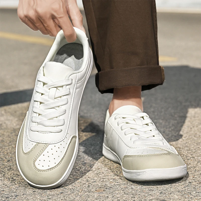 2026 Professional Squat Hard Pull Shoes For Men Women Wide Feet Leather Weight Lifting Shoes Couples White Yellow Indoor Gym view 6