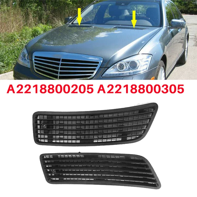 

1Pair Hood Upper Grille Vent Radiator Cover Trim For Mercedes Benz W221 W216 W251 2007-2013 A2218800205 A2218800305 Accessories