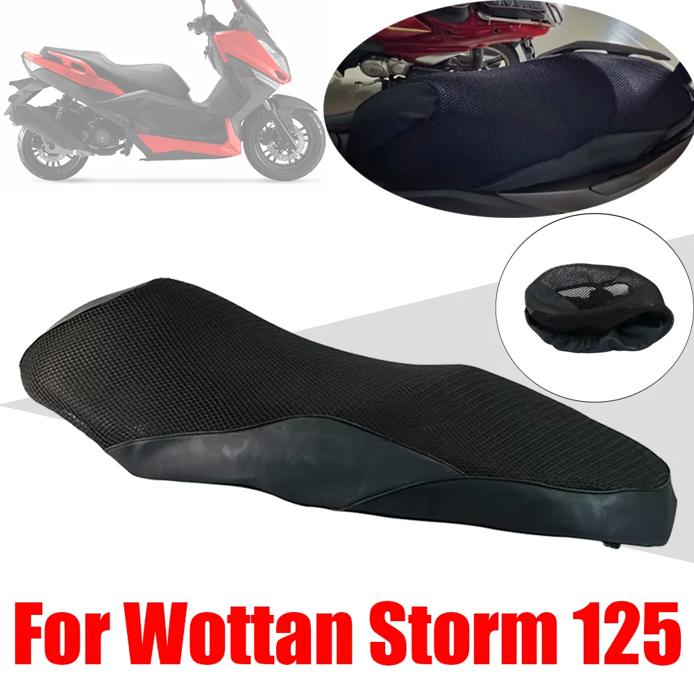 Dla Wottan Storm 125 Storm-T 125, akcesoria motocyklowe, siatkowa, oddychająca poduszka siedziska, izolacja cieplna, osłona siedzenia