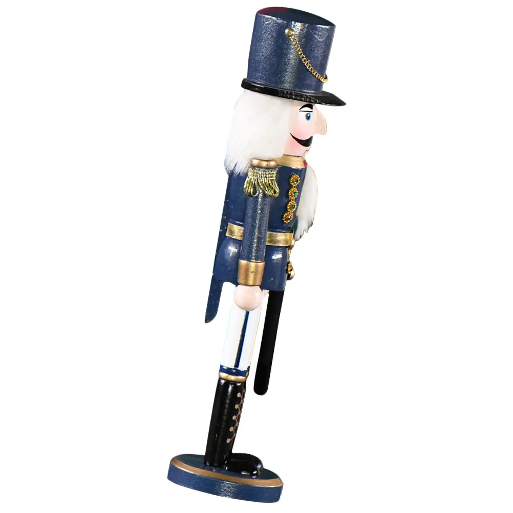 

Wooden Nutcracker Christmas Decoration Sturdy Desktop Xmas Ornament Festival Gift For Home Kitchen Bedroom Living Room
