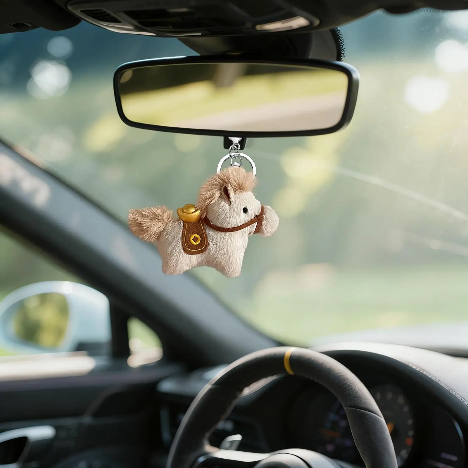 馬のバッグチャーム 4インチ 記念品ペンダント 財布アニマルチャーム キーホルダー 女性 男性 女の子 恋人 バックパック 旅行 ホームパーティー用