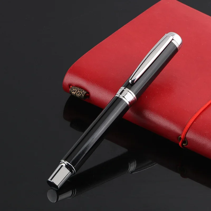 High Quality Luxury Metal Black Signature Ballpoint Pens Business Writing Office Supplies Stationery Customized Logo Name Gift